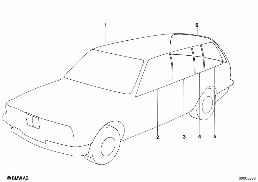 verglazing diagram for BMW 3 Series E30 324td
