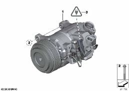 ES compresseur de climatisation diagram for BMW 5 Series F10 LCI 525d
