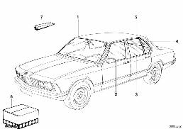 GLAZING diagram for BMW 7 Series E23 733i