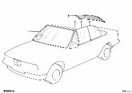 verglazing diagram for BMW 3 Series E30 320i