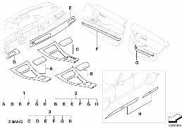 RETROFIT KIT, INTERIOR TRIM, ADHESIVE diagram for BMW 3 Series E90 318i