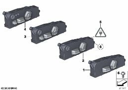 Commutateur de réglage siège avant diagram for BMW 5 Series F18 528Li