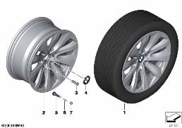 BMW LA WHEEL STREAMLINE 357 diagram for BMW 7 Series F02 LCI 760Li