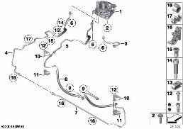 VALVE BLOCK + ADD-ON PARTS/DYNAMIC DRIVE diagram for BMW 6 Series F13 650iX