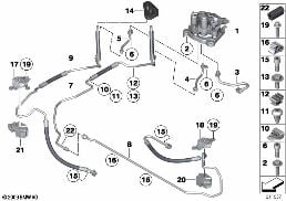VALVE BLOCK + ADD-ON PARTS/DYNAMIC DRIVE diagram for BMW 6 Series F13 LCI 640i