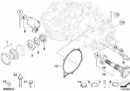 Zadní rozvodovka jednotlivé díly diagram for BMW X6 E71 35dX