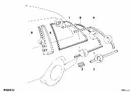 Zijruit vaststaand diagram for BMW 3 Series E30 324td