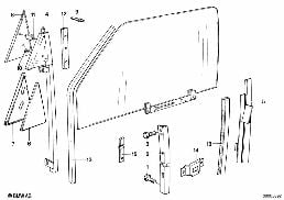 DOOR WINDOW LIFTING MECHANISM FRONT