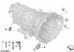 Převodovka uchycení/montážní díly diagram for BMW 6 Series F12 650i