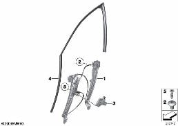 DOOR WINDOW LIFTING MECHANISM FRONT