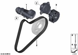 BELT DRIVE WATER PUMP/ALTERNATOR