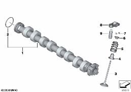 VALVE TIMING GEAR, CAMSHAFT, INLET