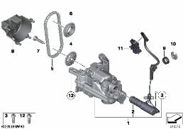 LUBRICATION SYSTEM/OIL PUMP WITH DRIVE diagram for BMW MINI Cabrio R57 LCI Cooper