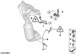 Lambdasonde/Anbauteile diagram for BMW MINI Paceman R61 Cooper