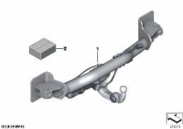 RETROFIT KIT, TR. CPL., ELEC. SWIVELING diagram for BMW 5 Series F10 LCI 535i