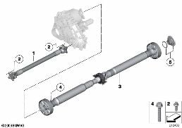 4-WHEEL DRIVE SHAFT/INSERT NUT diagram for BMW 6 Series F13 LCI 650iX