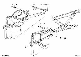 DOOR WINDOW LIFTING MECHANISM FRONT diagram for BMW 6 Series E24 633CSi