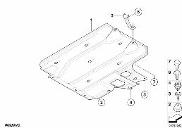 Unterbodenverkleidung diagram for BMW MINI R56 Cooper