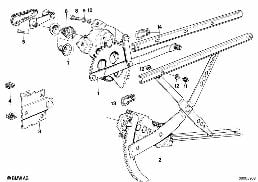 DOOR WINDOW LIFTING MECHANISM FRONT diagram for BMW 7 Series E23 733i