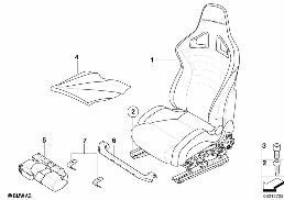 BMW PERFORMANCE SPORT SEAT diagram for BMW 3 Series E90 LCI 335i