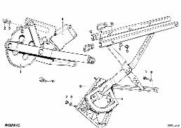 DOOR WINDOW LIFTING MECHANISM FRONT diagram for BMW 7 Series E23 733i