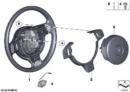 Volante airbag multifunción diagram for BMW Rolls-Royce Dawn RR6 Dawn