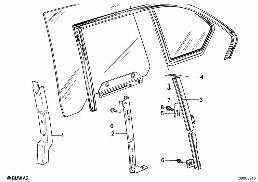 WINDOW GUIDE, REAR