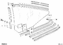 WINDOW GUIDE, REAR diagram for BMW 6 Series E24 633CSi