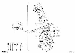 DOOR WINDOW LIFTING MECHANISM REAR diagram for BMW 6 Series E24 633CSi