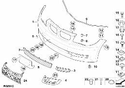 TRIM COVER, FRONT diagram for BMW 1 Series E82 118d