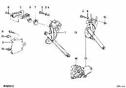 DOOR WINDOW LIFTING MECHANISM REAR diagram for BMW 5 Series E28 M535i