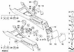 CENTER CONSOLE diagram for BMW 1 Series E82 118d
