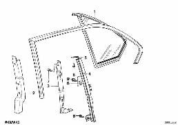 WINDOW GUIDE, REAR