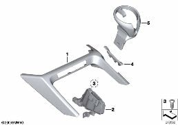 CUP HOLDER RETROFIT, FRONT diagram for BMW X1 E84 23dX