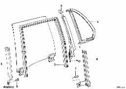 WINDOW GUIDE, REAR