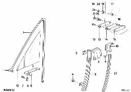 Raamgeleiding voor diagram for BMW 3 Series E30 320i