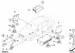 ELECTRIC PARTS AIRBAG diagram for BMW 5 Series E60 530xi
