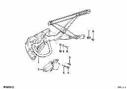 Deurvenstermechanisme voor diagram for BMW 8 Series E31 850Ci