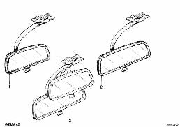 Rétroviseur intérieur diagram for BMW 5 Series E12 520