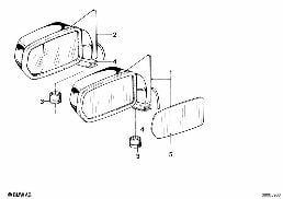 OUTSIDE MIRROR diagram for BMW 6 Series E24 633CSi