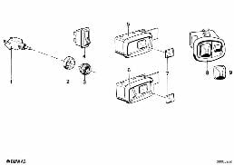 SWITCH ELECTR. EXTERIOR MIRROR diagram for BMW 6 Series E24 633CSi