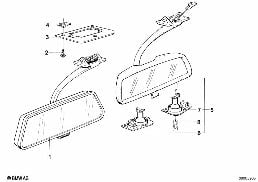 INTERIOR REAR-VIEW MIRROR diagram for BMW 6 Series E24 633CSi