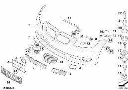 TRIM COVER, FRONT diagram for BMW 3 Series E93 335i