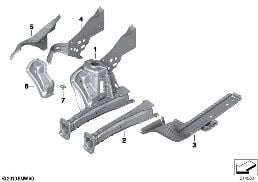 Radhaus/Motorträger diagram for BMW MINI Paceman R61 Cooper