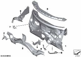 Stirnwand Einzelteile diagram for BMW MINI Paceman R61 Cooper