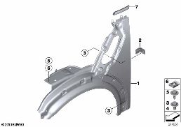 Seitenwand vorn diagram for BMW MINI Paceman R61 Cooper