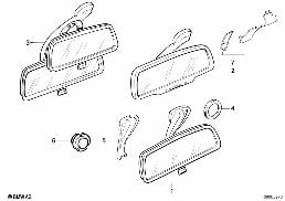 Innenrückspiegel diagram for BMW 7 Series E32 750iL