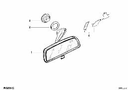 Binnenspiegel diagram for BMW 3 Series E30 320i