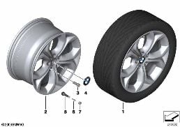 BMW LA WHEEL Y SPOKE 335 diagram for BMW X5 E70 LCI 30dX