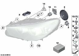 SINGLE COMPONENTS FOR HEADLIGHT